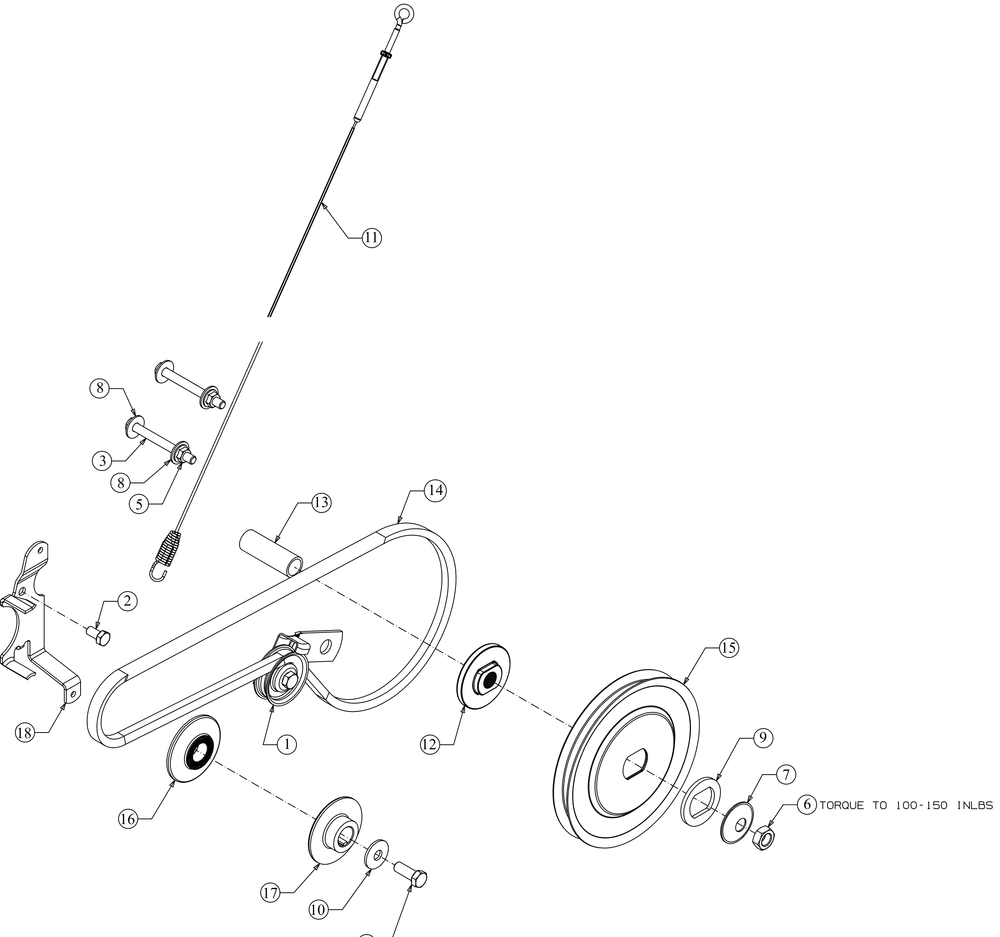 Drive Diagram and Parts List for FT24 (21B34M8710)(2019) Cub Cadet Tiller
